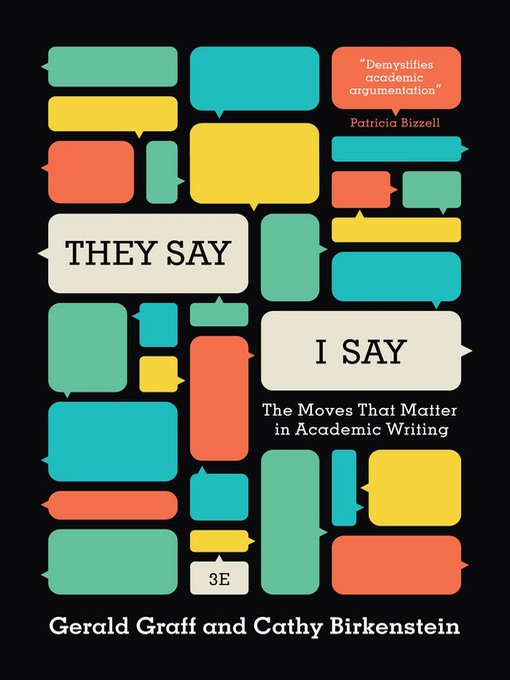 Title details for They Say, I Say by Cathy Birkenstein - Wait list